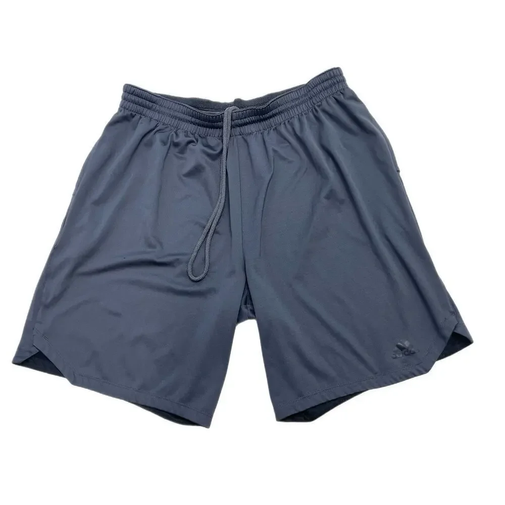 Adidas Trefoil Logo Striped Shorts Canvas Vintage 90s Mens Size Large Gray